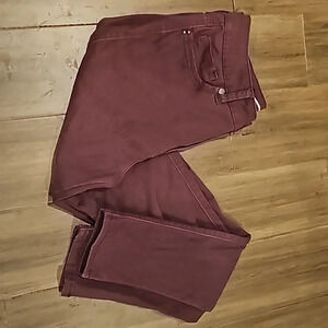 Seven 7 Burgundy Vintage Fade Skinny Slim Jeans Women's Size 8